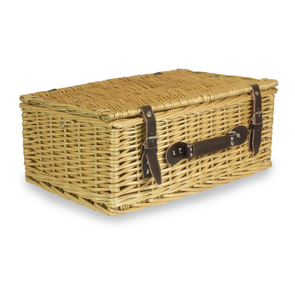 Red Hamper Buff 45cm Picnic Basket