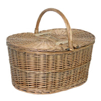 Deep Antique Wash Oval Picnic Basket