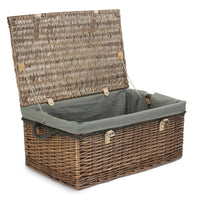 62cm Antique Wash Picnic Basket