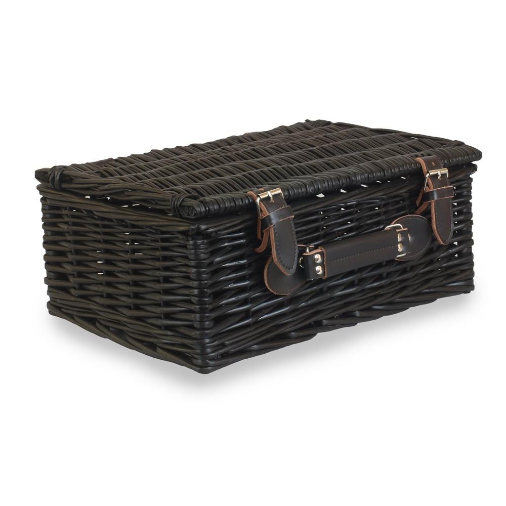 Red Hamper Black Willow Picnic Basket