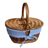 Red Hamper Childs Light Steamed Finish Oval Picnic Basket