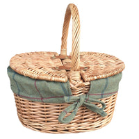 Childs Light Steamed Finish Oval Picnic Basket