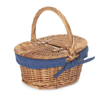 Childs Light Steamed Finish Oval Picnic Basket