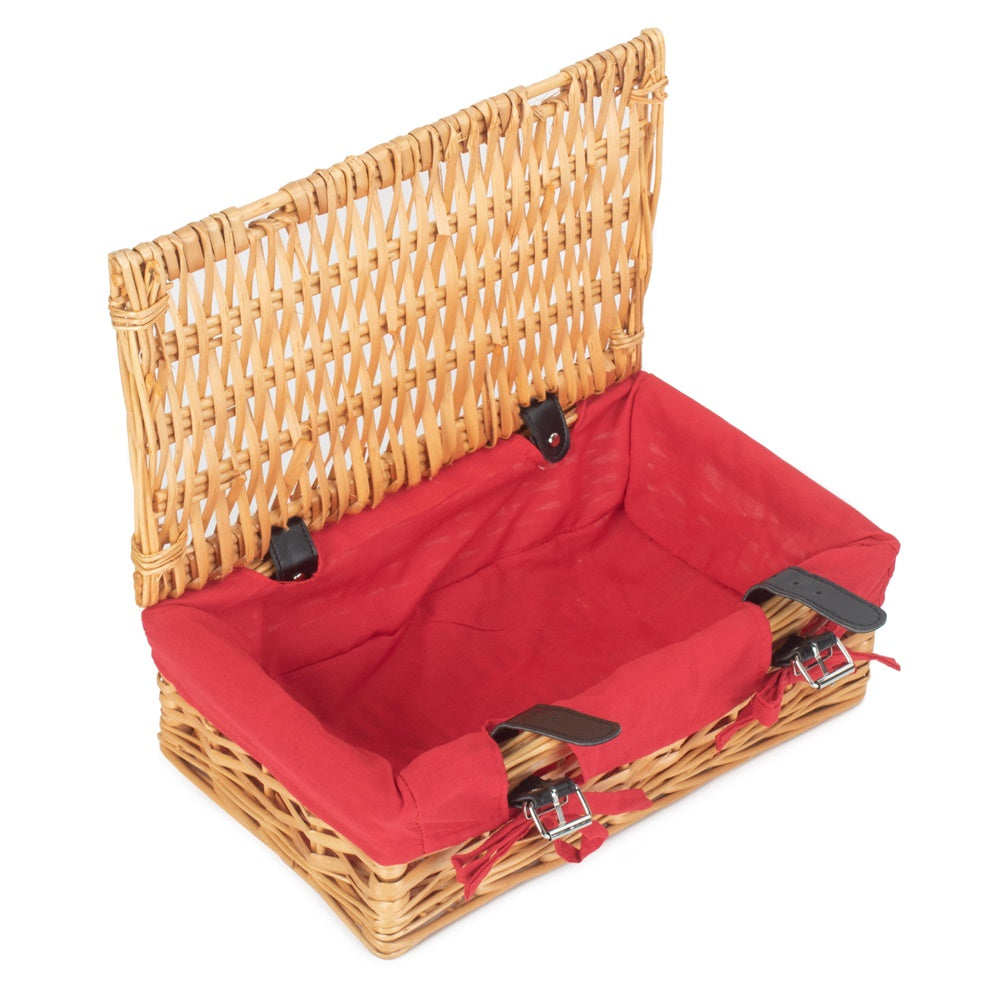 Red Hamper Small Wicker Packaging Basket