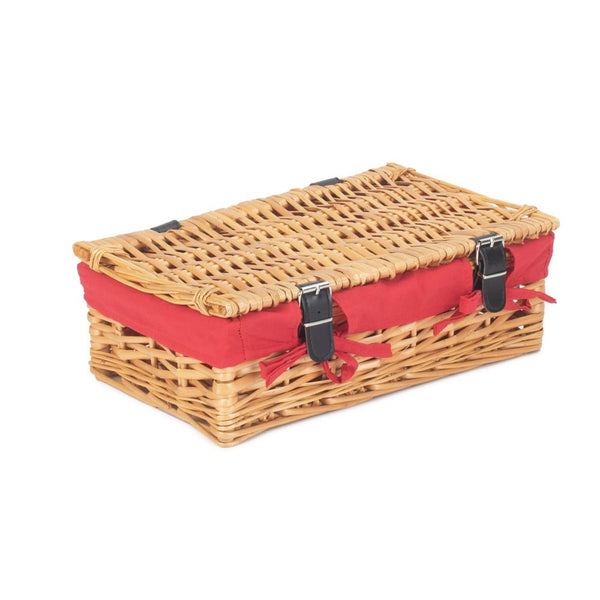Red Hamper Small Wicker Packaging Basket