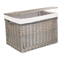 58cm Antique Wash Wicker Storage Basket