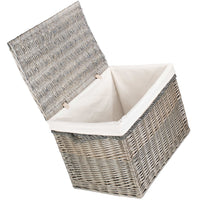 Red Hamper 58cm Antique Wash Wicker Storage Basket