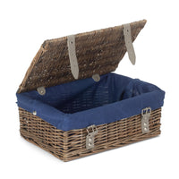 Red Hamper Antique Wash 35cm Empty Wicker Hamper Basket