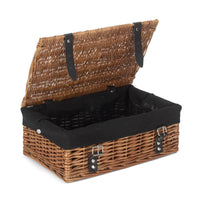 Red Hamper Double Steamed 35cm Empty Wicker Hamper Basket