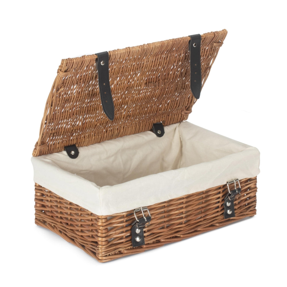 Double Steamed 35cm Empty Wicker Hamper Basket