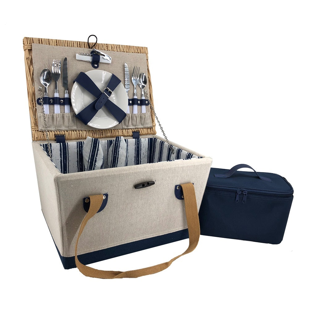 2 Person Nautical Fitted Picnic Basket