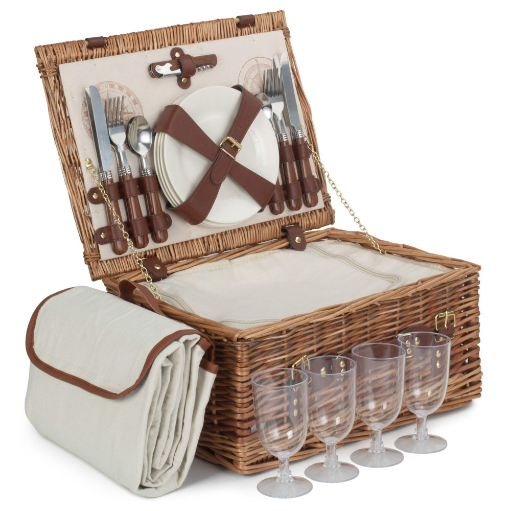 4 Person Explorer Fitted Picnic Basket