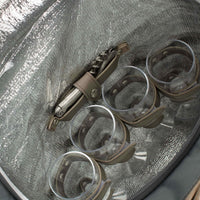 Panier de pique-nique pour boissons avec sac isotherme ovale gris