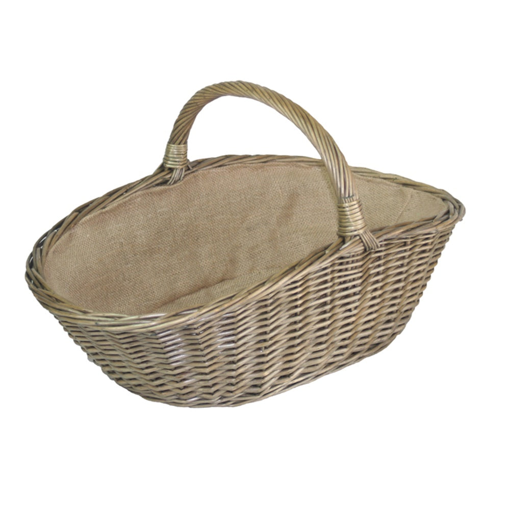 Antique Wash Harvesting Wicker Basket