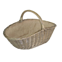 Red Hamper Antique Wash Harvesting Wicker Basket