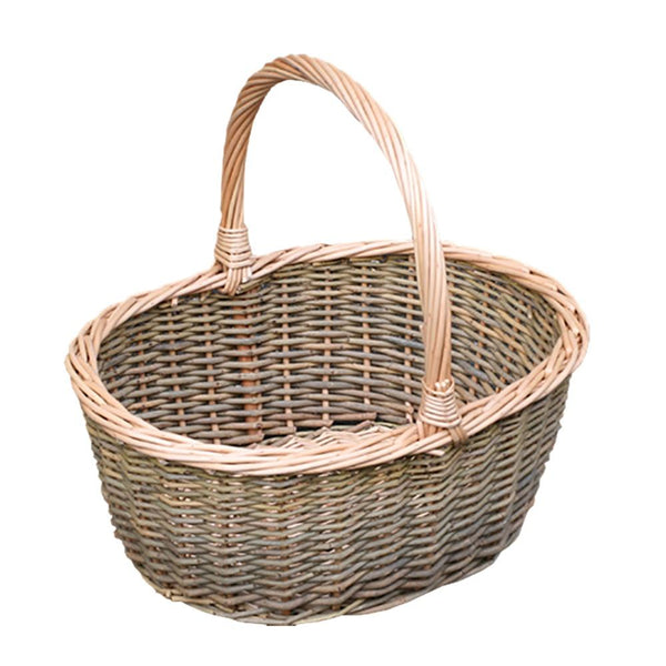 Red Hamper Green Willow Hollander Shopping Basket