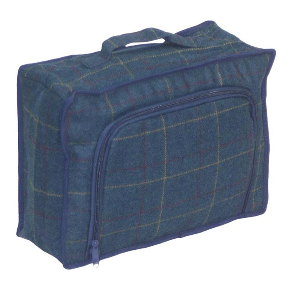 Kühle Picknicktasche aus blauem Tweed