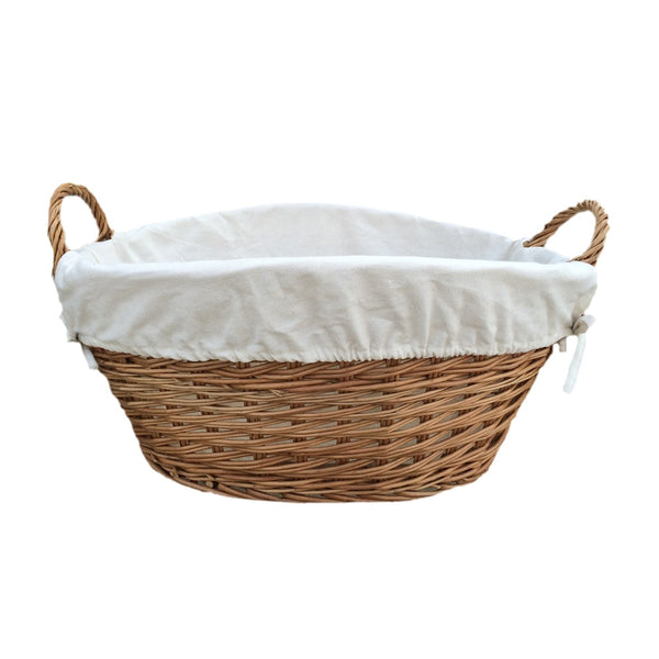 Red Hamper Light Steamed Lined Wash Basket