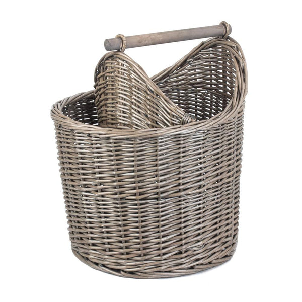 Red Hamper Wicker Bathroom Basket