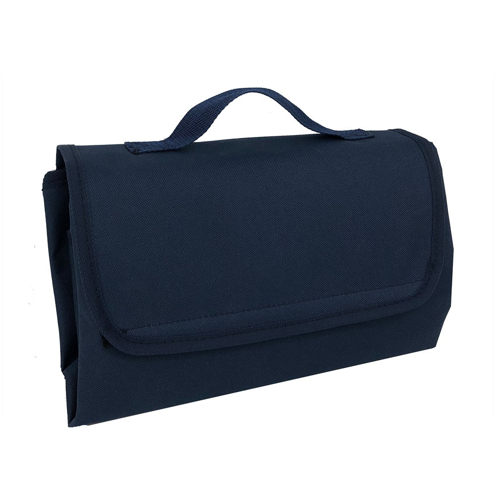 Red Hamper Navy Blue Waterproof Picnic Blanket