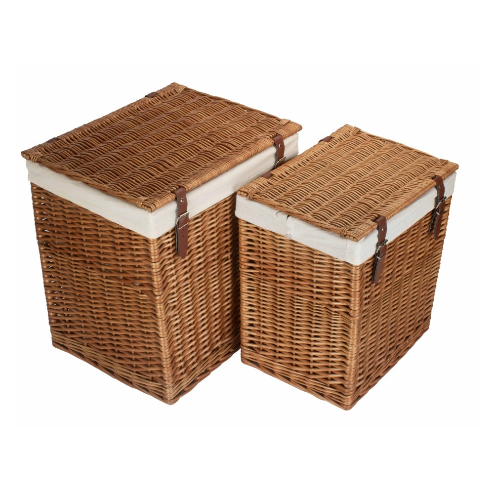 Boutique Double Steamed Wash Storage Laundry Basket With Lining