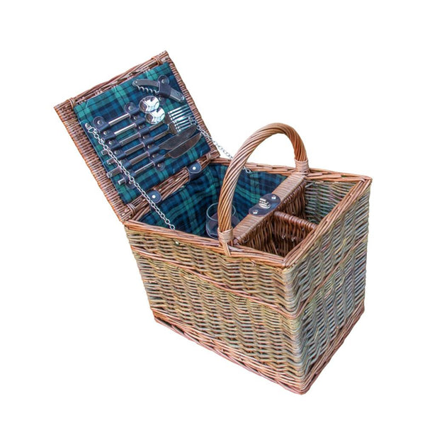 Red Hamper Lambourn Three Tone Fitted Wicker Picnic Basket