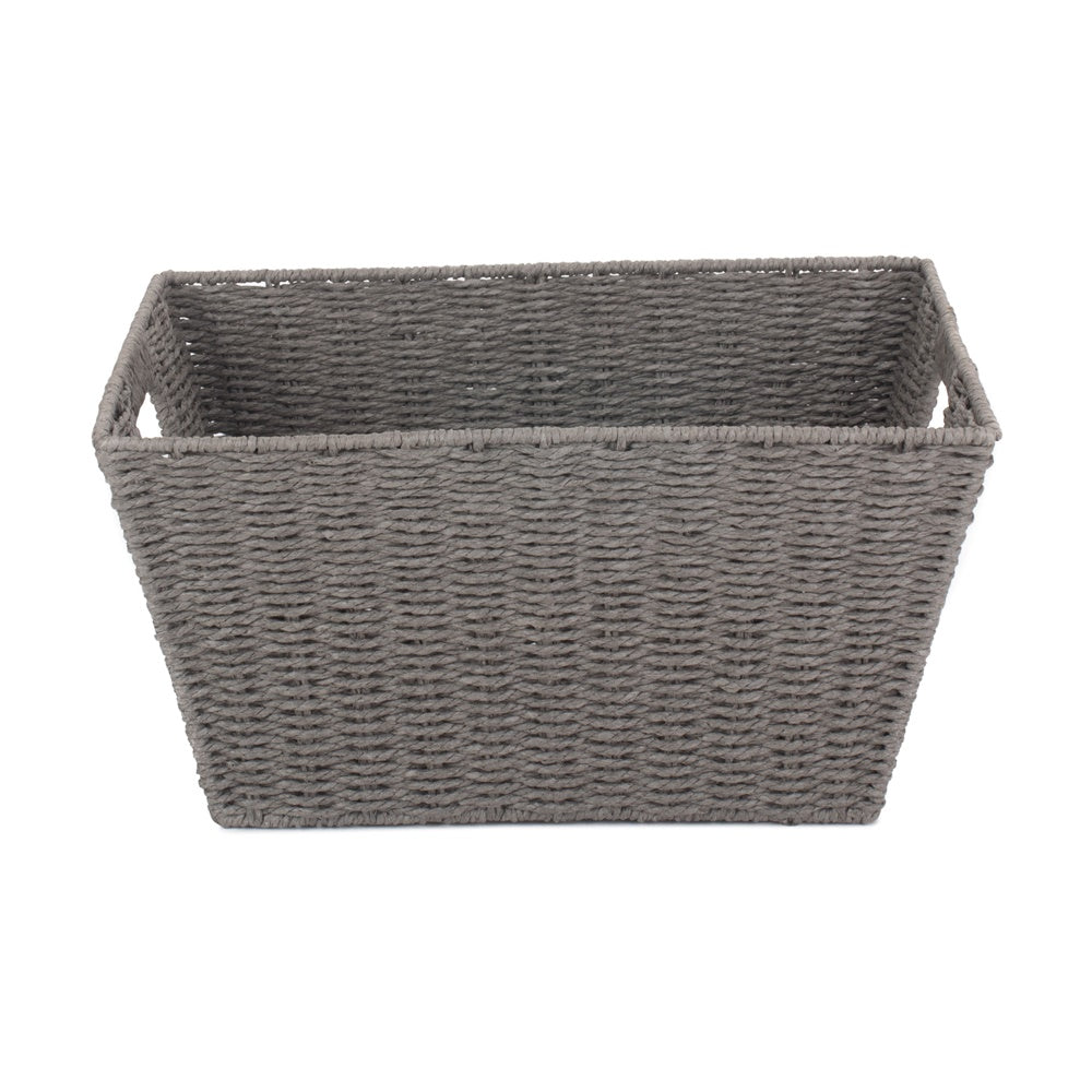 Red Hamper Grey Paper Rope Deep Tray