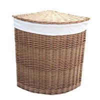 Red Hamper Light Steamed Corner White Cotton Lined Laundry Baskets