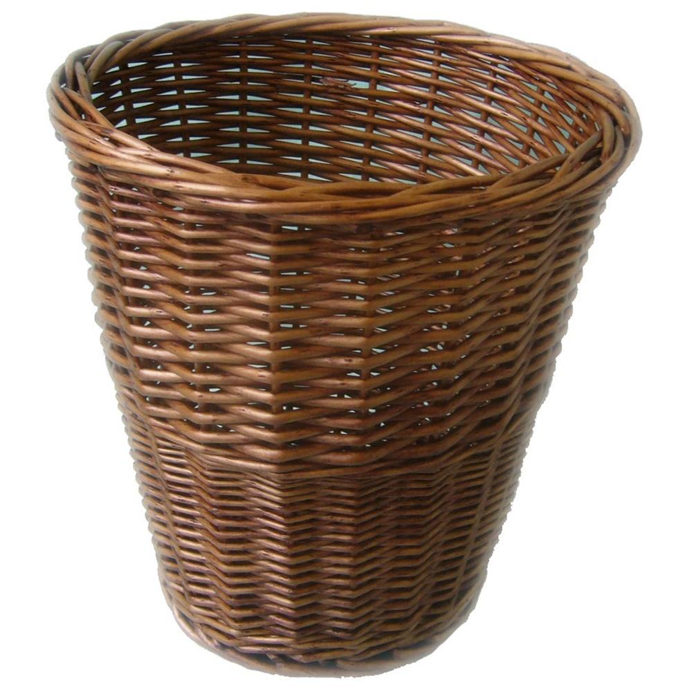 Red Hamper Light Steamed Wicker Waste Paper Bin