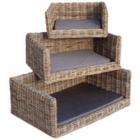 Red Hamper Luxury Rectangular Rattan Dog Sofa Bed