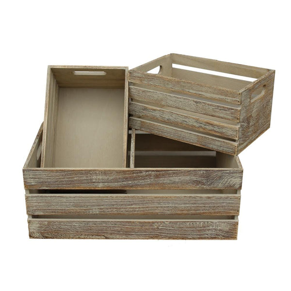 Red Hamper Oak Effect Wooden Open Top Storage