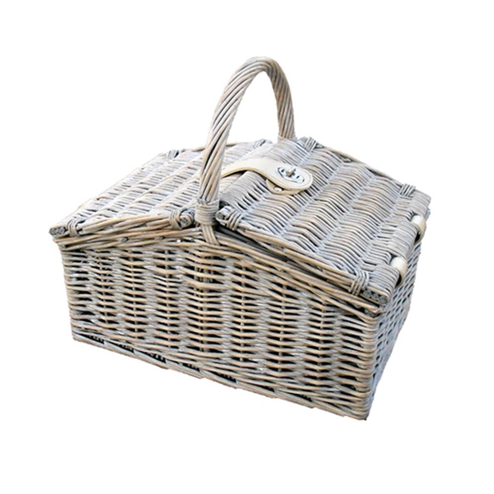Red Hamper Provence Medium Farmhouse Empty Picnic Basket