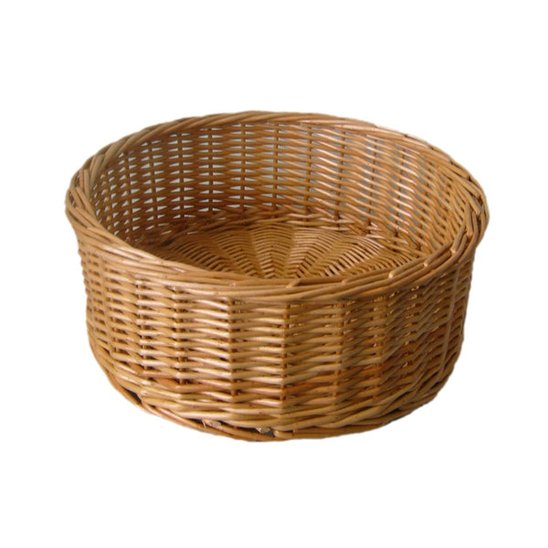 Red Hamper Round Straight-Sided Wicker Tray