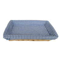Red Hamper Flat Rectangular Wicker Tray