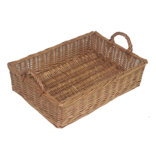 Red Hamper Wicker Rectangular Display Basket