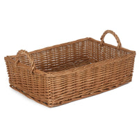 Red Hamper Large Rectangular Bread Display Wicker Tray