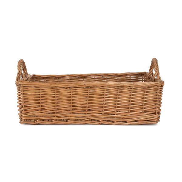 Red Hamper Large Rectangular Bread Display Wicker Tray