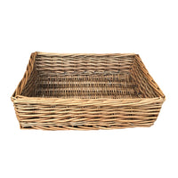 Red Hamper Antique Wash Rectangular Straight Sided Wicker Tray