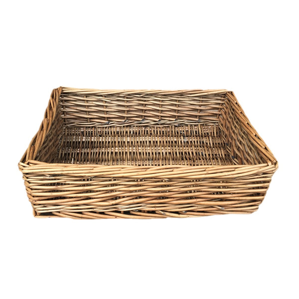 Red Hamper Antique Wash Rectangular Straight Sided Wicker Tray