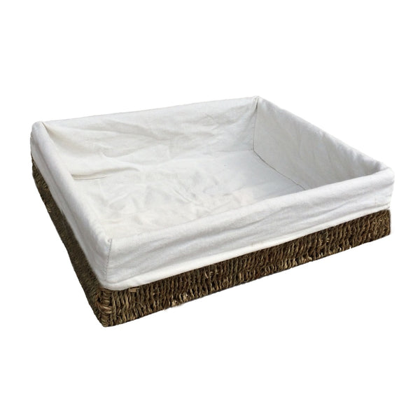Red Hamper Rectangular Seagrass Tray