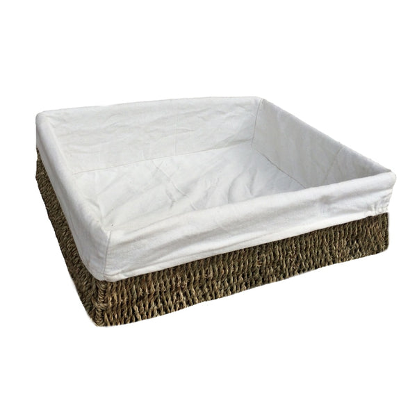 Red Hamper Rectangular Seagrass Tray