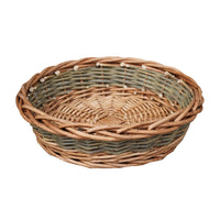 Red Hamper Unpeeled Willow Wicker Round Tray