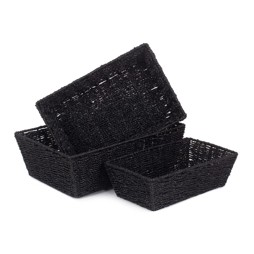 Red Hamper Black Paper Rope Display Tray