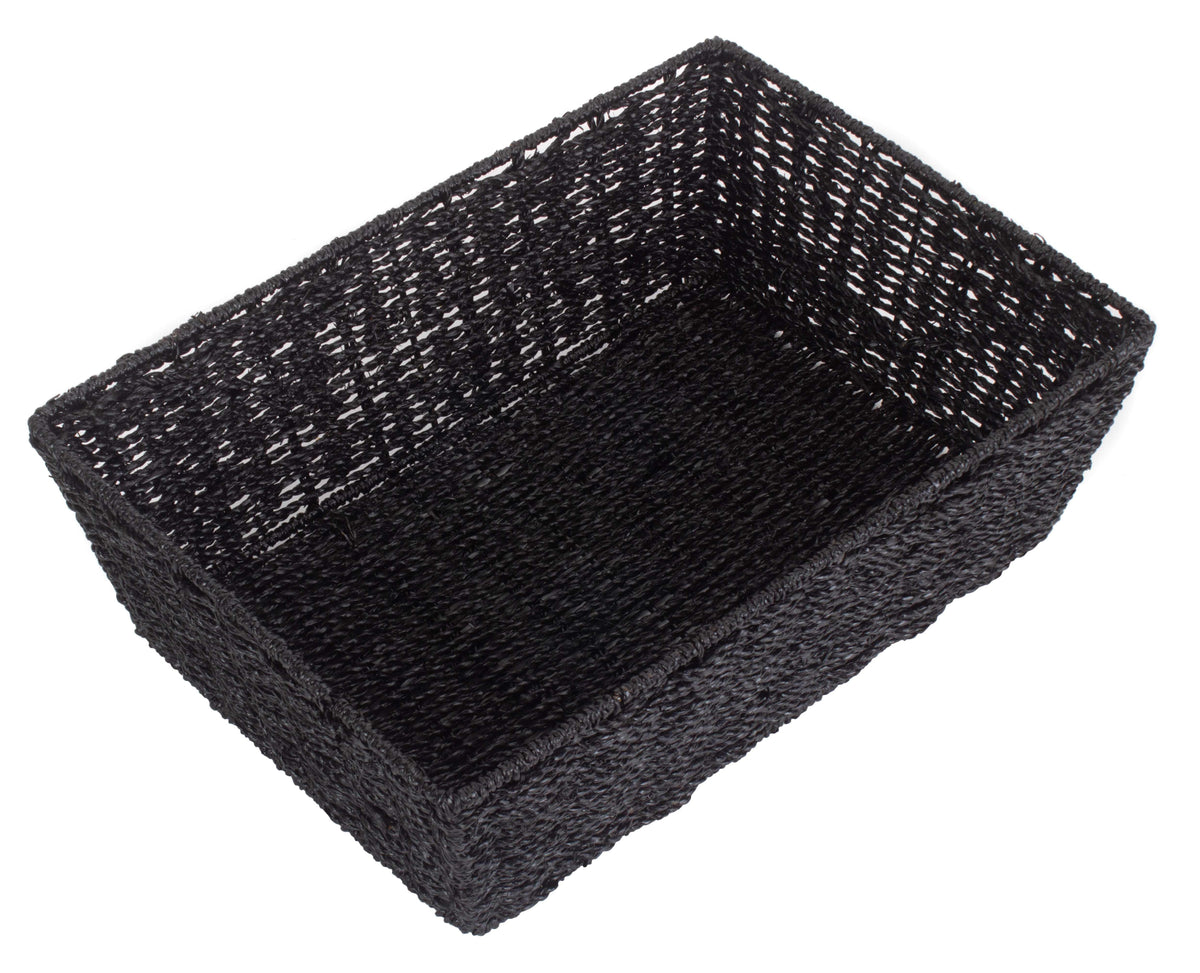 Red Hamper Black Paper Rope Display Tray