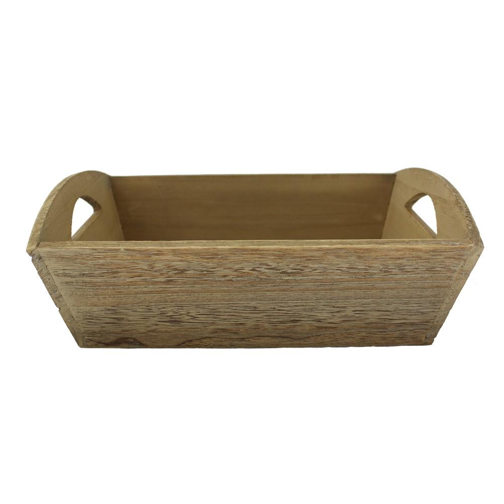 Red Hamper Oak Effect Small Wooden Storage Tray