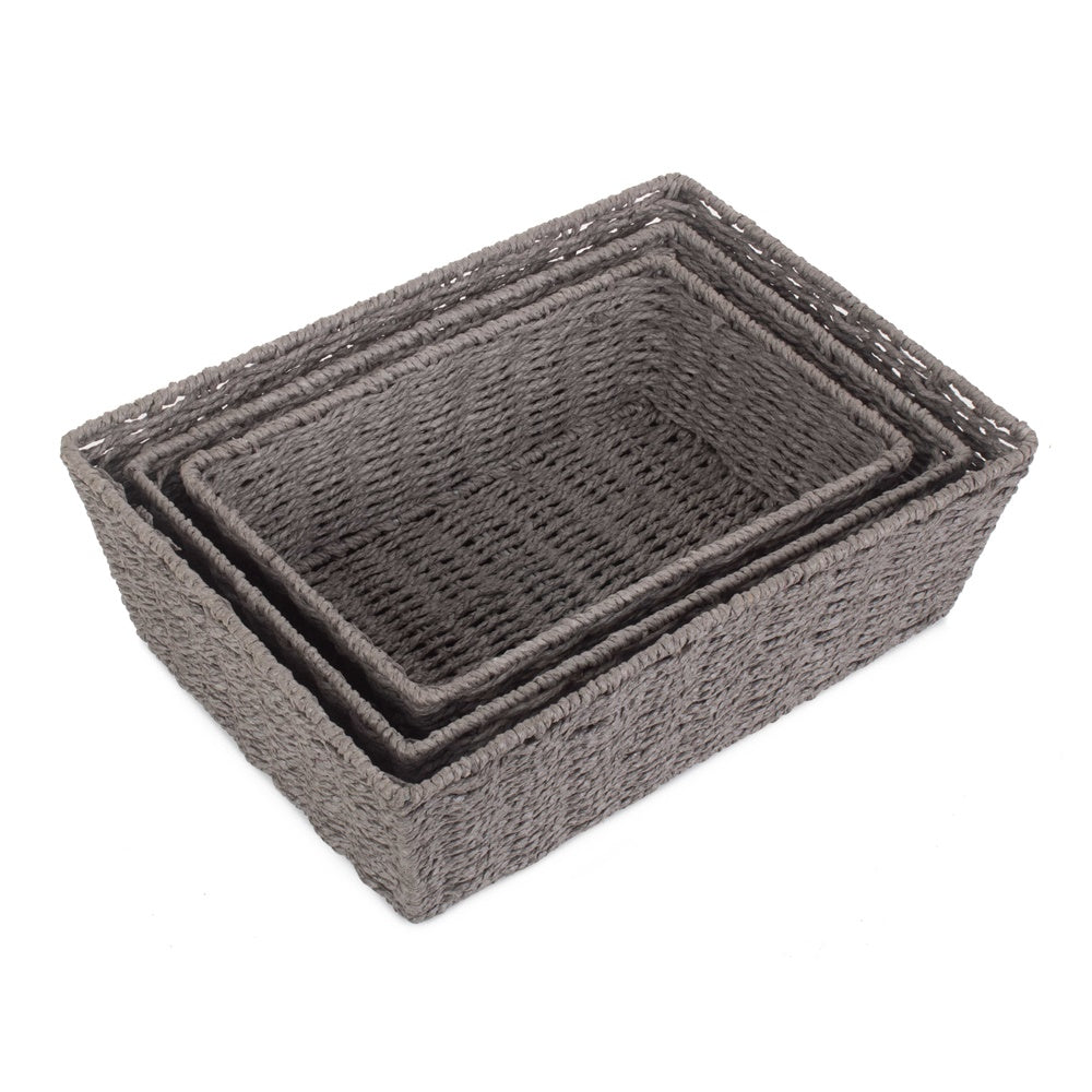 Red Hamper Grey Paper Rope Display Tray