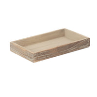 Red Hamper Shallow Wooden Plinth Tray