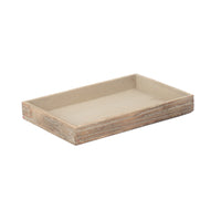 Red Hamper Shallow Wooden Plinth Tray