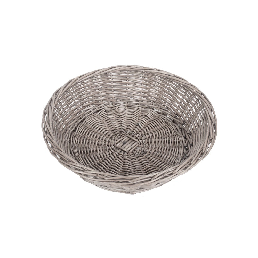 Red Hamper Antique Wash Round Wicker Packing Tray