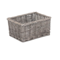 Antique Wash Finish Wicker Tray